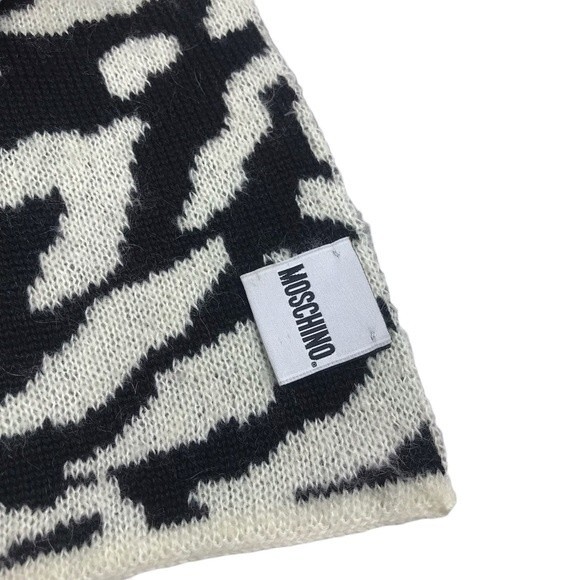 Moschino leopard print mohair/wool blend scarf - Picture 7 of 8